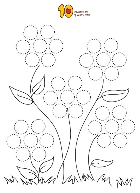 Flower Dot Art Printable