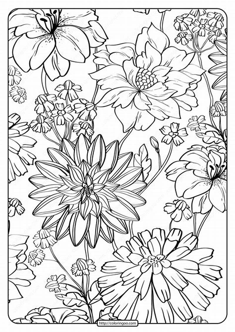 Flower Pattern For Coloring