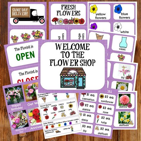 Flower Shop Dramatic Play Free Printables