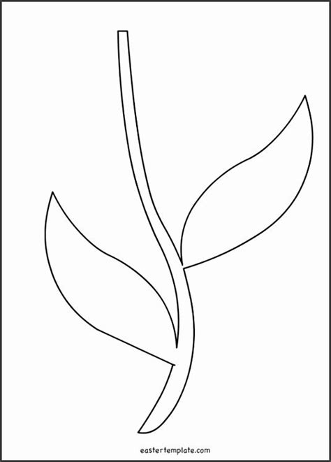 Flower Stem And Leaf Template