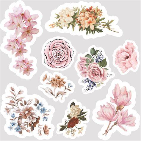 Flower Stickers Printable