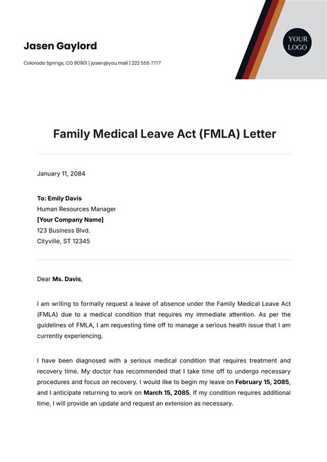 Fmla Letter Templates