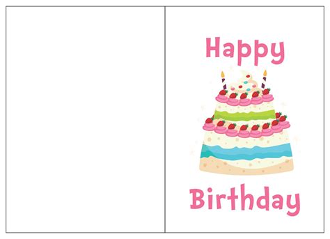 Folding Birthday Card Template