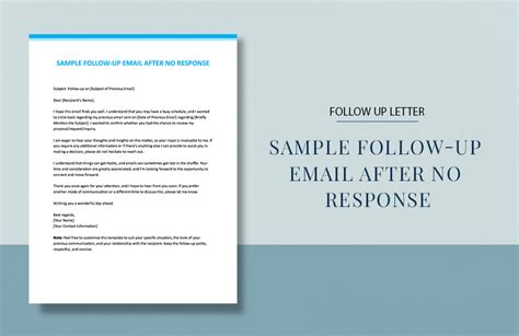 Follow Up Email After Interview No Response Template