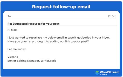 Follow Up Email Template