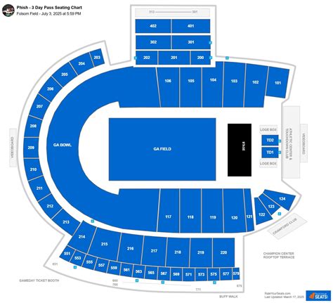 Folsom Field Phish Seating Chart