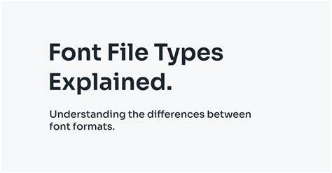 Font File Formats Explained