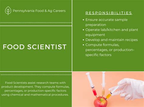 Food Scientist Career Description
