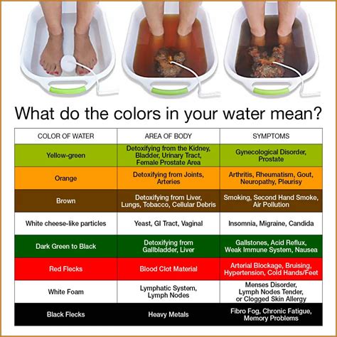 Foot Detox Chart