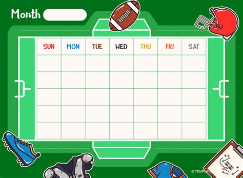 Football Calendar Template