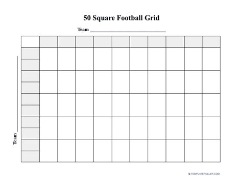 Football Square Template Free