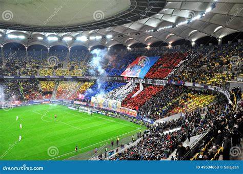Football fans in stadium