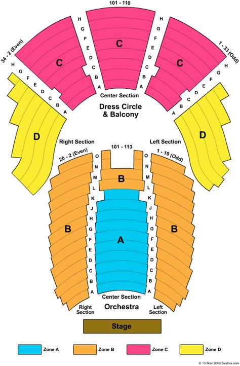 Ford Theatre Seating Chart