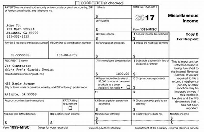 Form 1099 Example