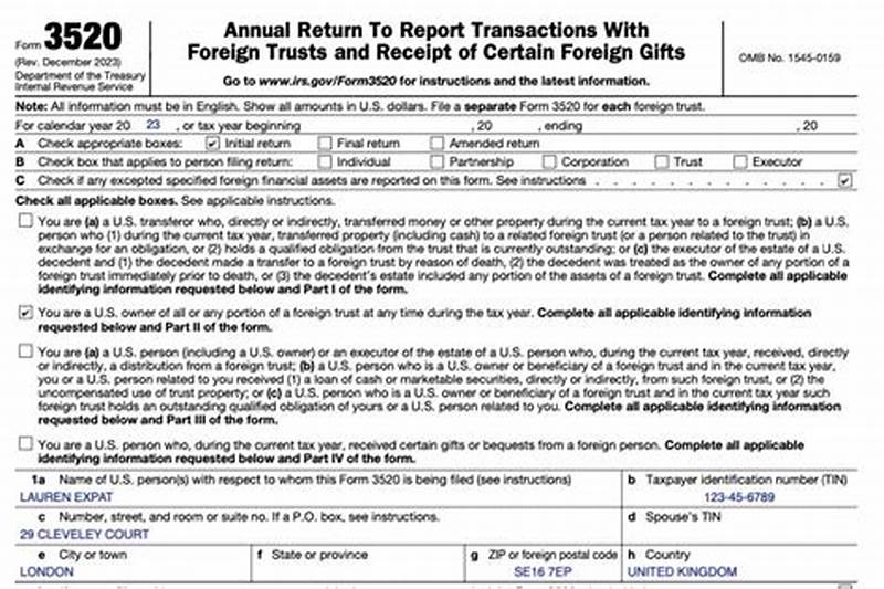 Form 3520 When To File