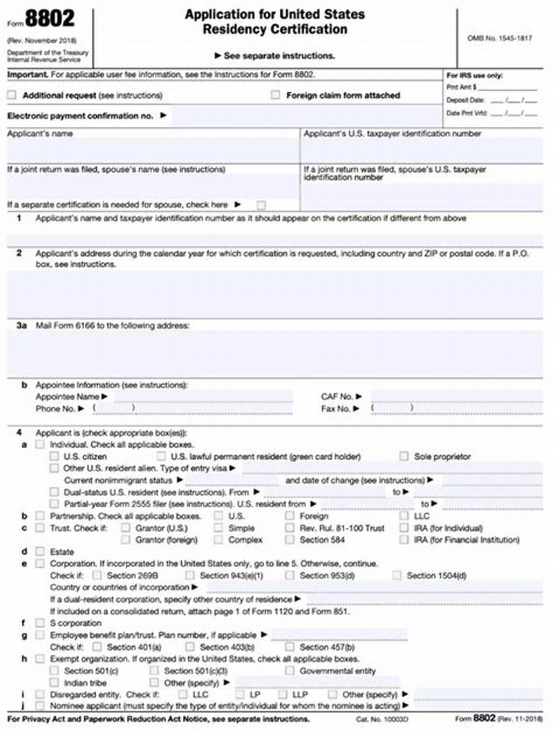 Form 8802 Processing Time