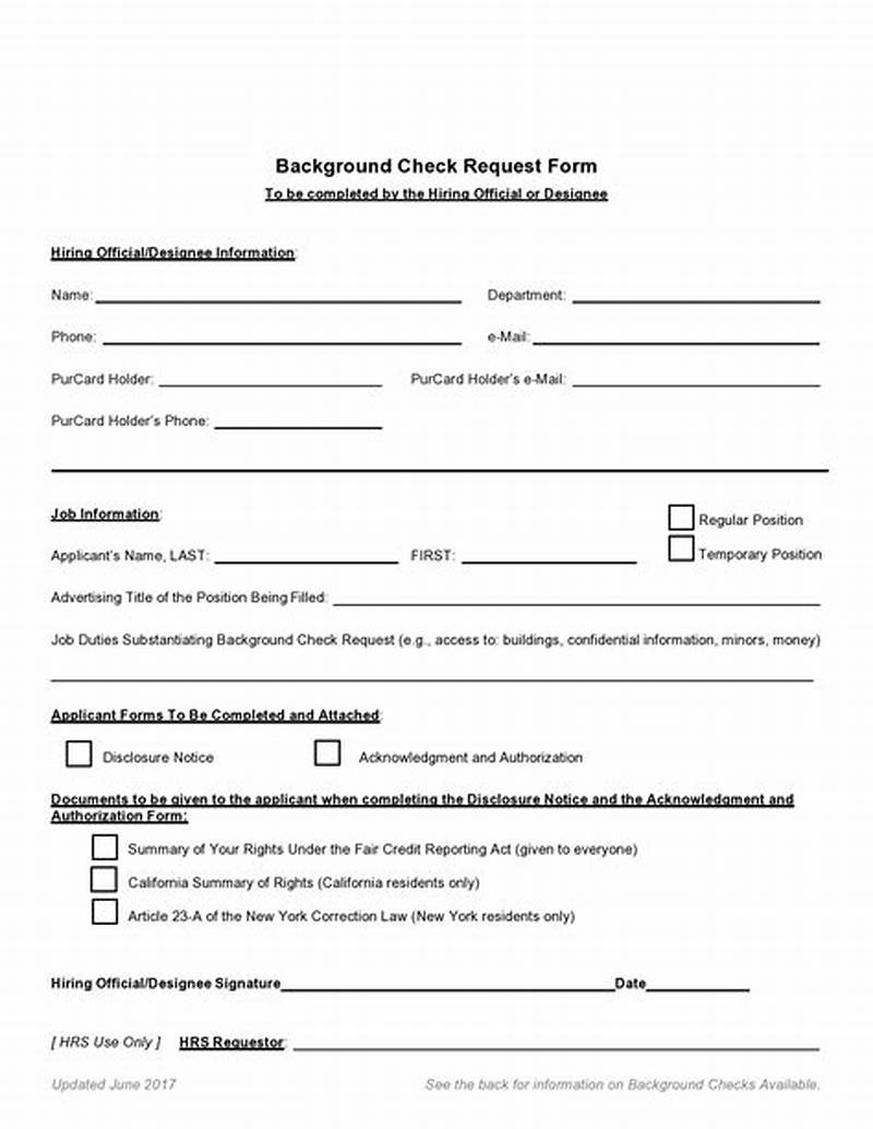 Form For Background Check