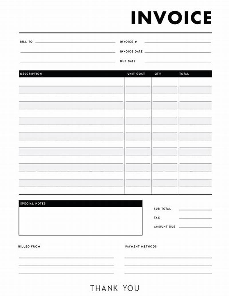 Form For Invoice