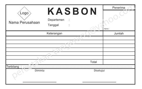 Form Kasbon
