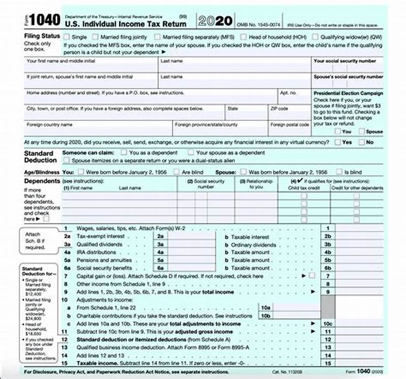 Form To File Paper Tax Return
