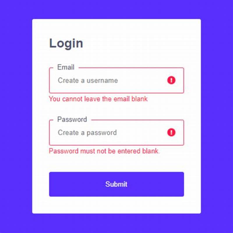 Form Validation In React Js