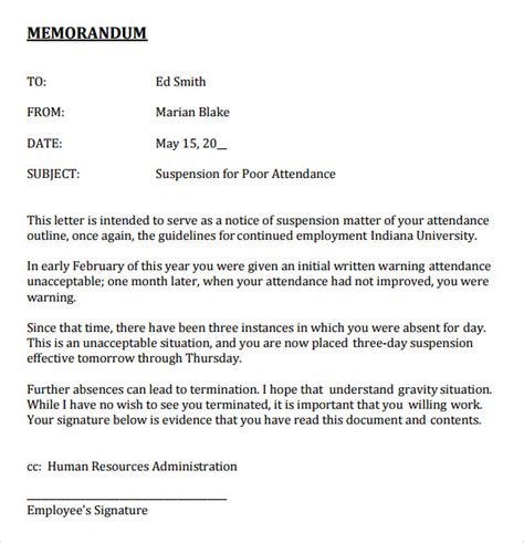 Formal Memorandum Template