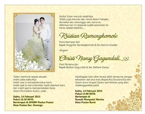 Format Undangan Nikah Kristen
