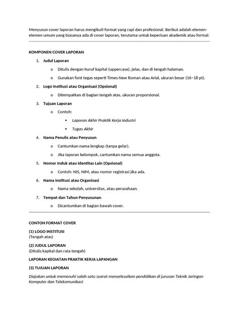 Format yang Rapi dan Profesional