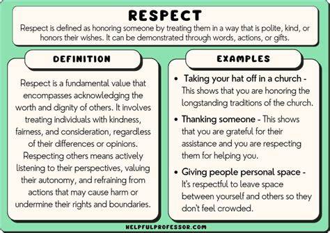 Forms of showing respect