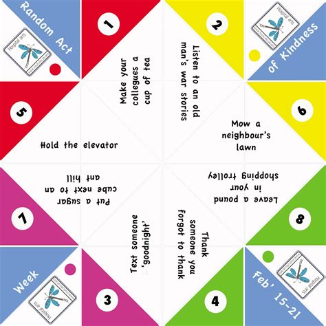 Fortune Teller Paper Game Template