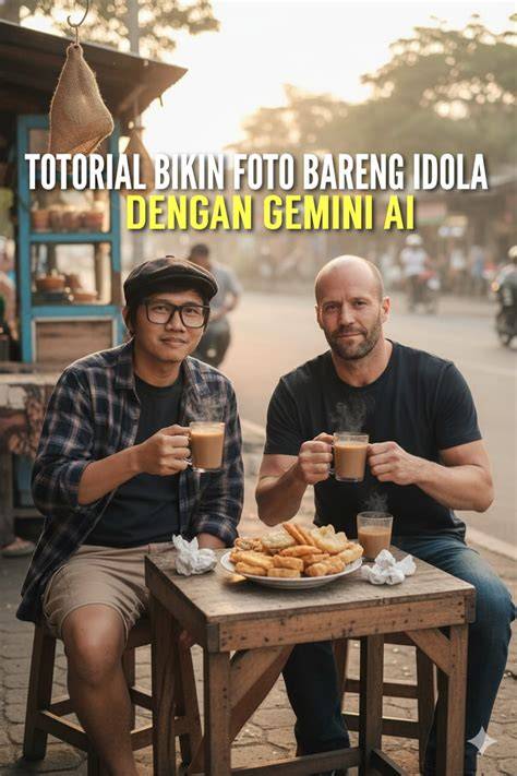 Foto bareng idola AI
