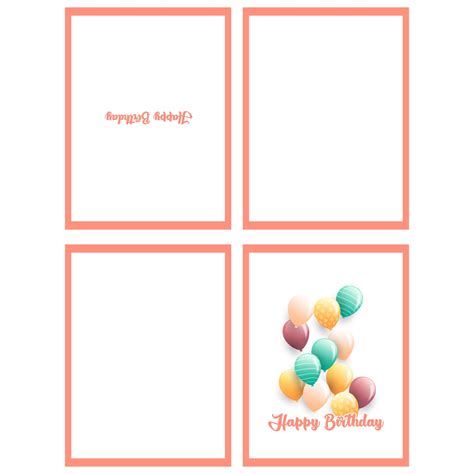 Four Fold Card Template