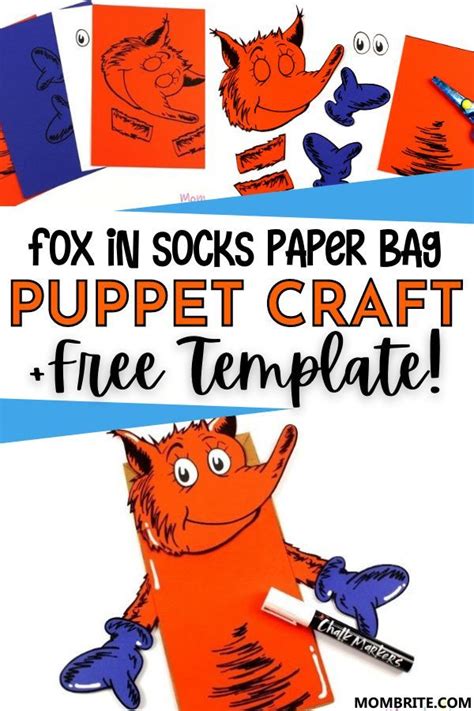 Fox In Socks Craft Template