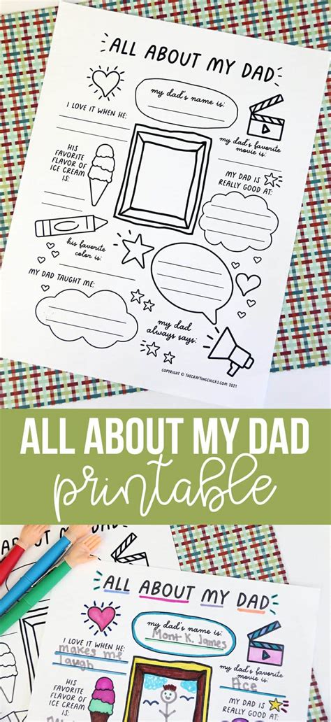 Free All About Dad Printable
