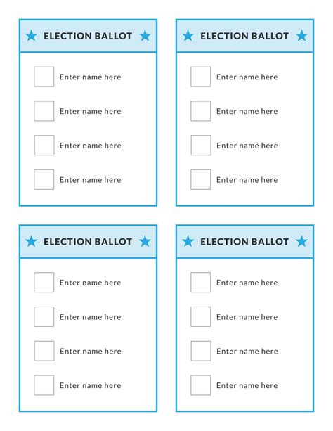 Free Ballot Template Word
