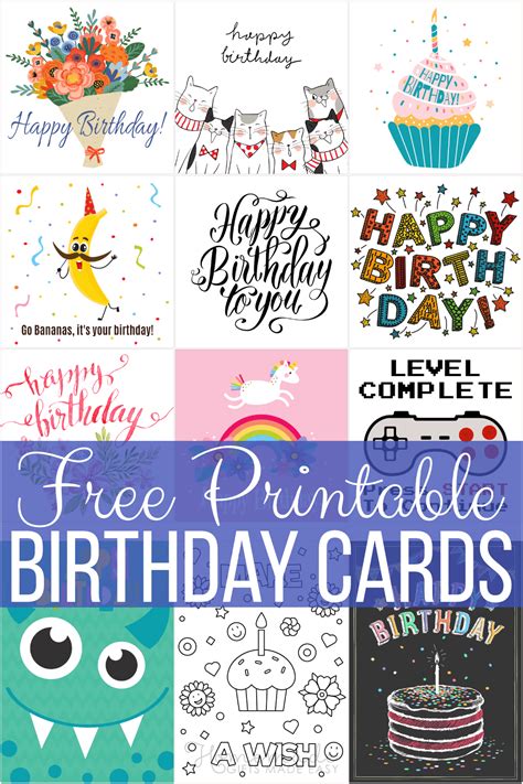 Free Birthday Printables