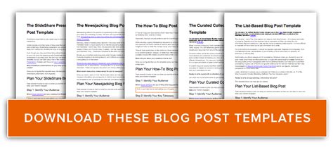 Free Blog Post Templates