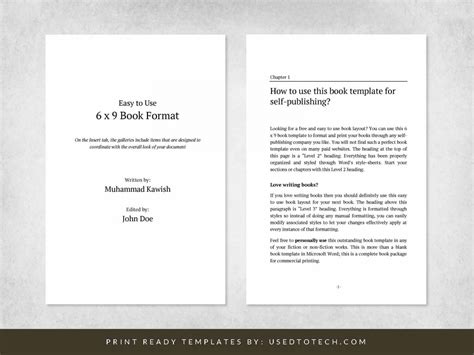 Free Book Template Word