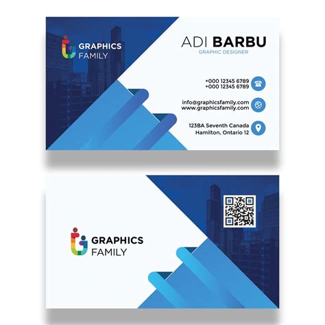 Free Business Card Templates Red Blue