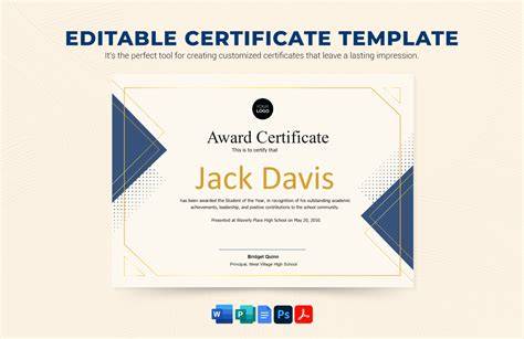 Free Certificate Template Word