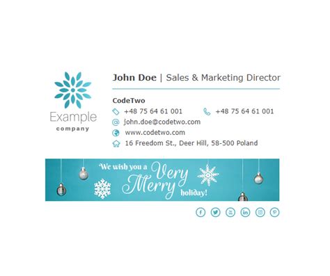 Free Christmas Email Signature Template