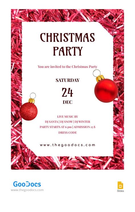 Free Christmas Party Invitation Templates Word