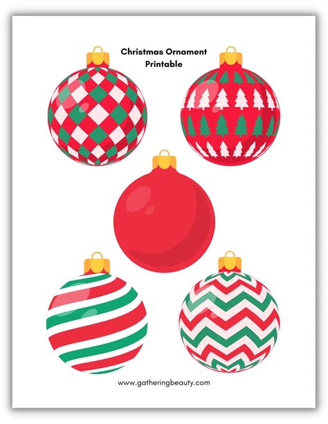 Free Christmas Tree Decorations Printables