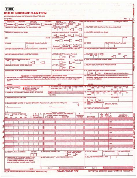 Free Cms 1500 Template For Word