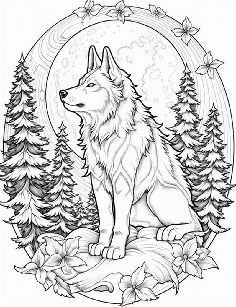 Free Coloring Pages Wolves