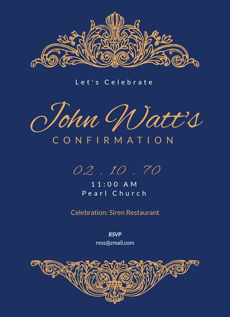 Free Confirmation Invites Templates