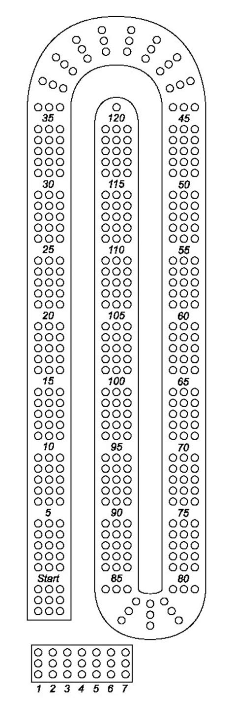 Free Cribbage Board Template
