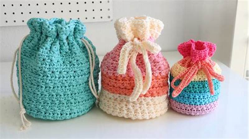 Free Crochet Pattern For Small Drawstring Bag