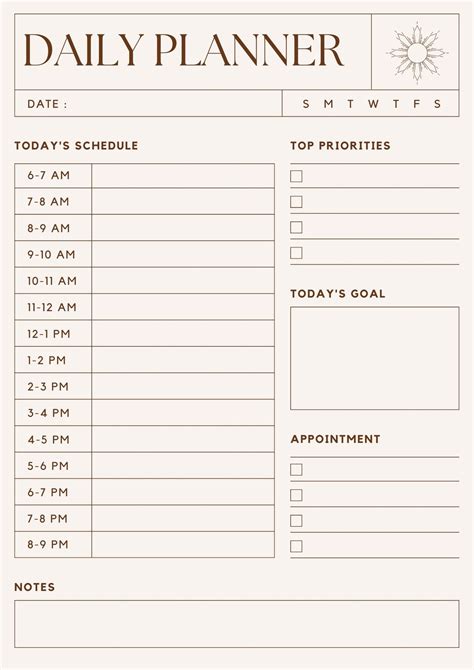 Free Daily Planner Templates Printable