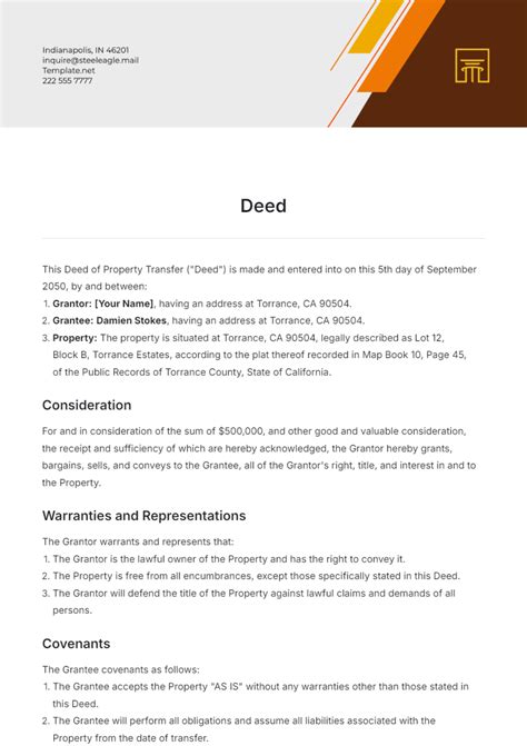 Free Deed Template